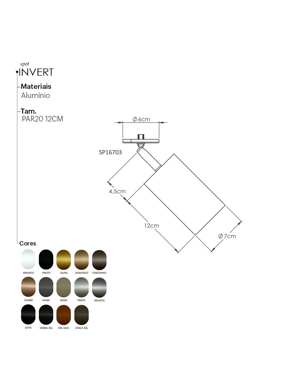 Plafon Spot Invert Articulado MR11 Curto Aluminio Preto 10cm, Mesa Sala de Jantar, Quartos, Cozinha, Banheiro, Suite Master, Hall